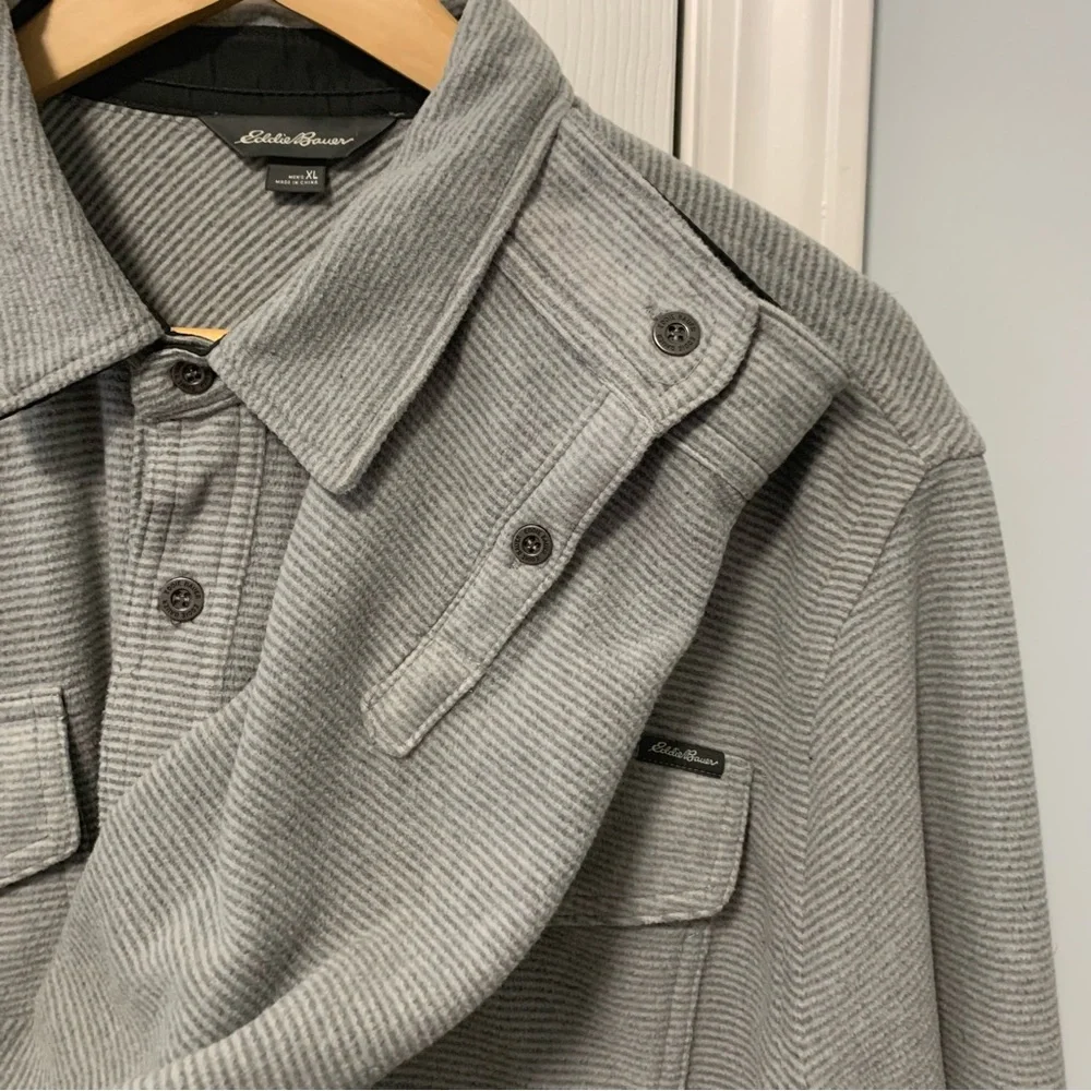 Men's Gray Button-Up Jacket Eddie Bauer - Picture 5 of 10